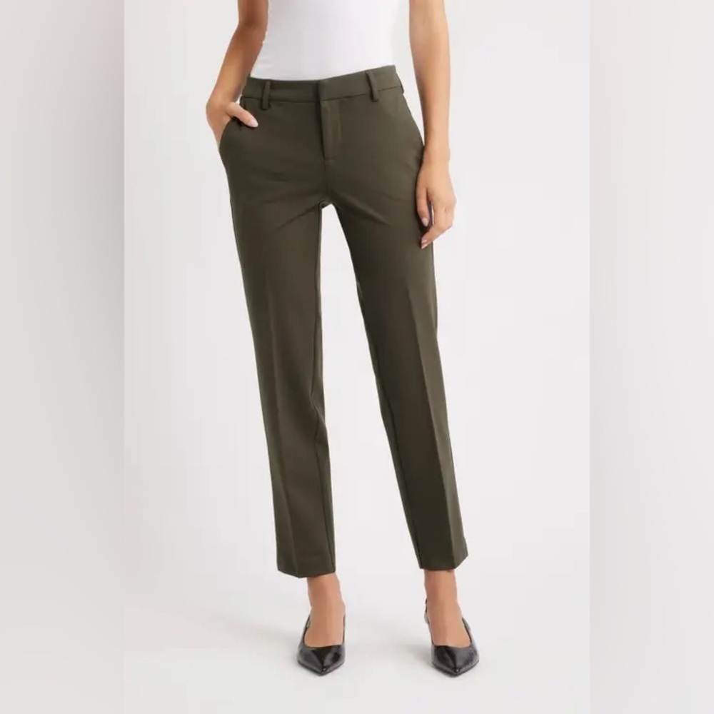 95% organic cotton Eileen Fisher Olive Green Women's Pants 054